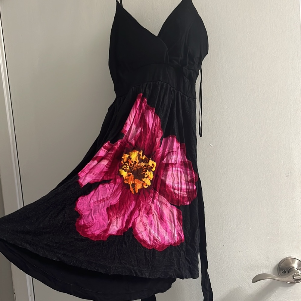 Black floral dress